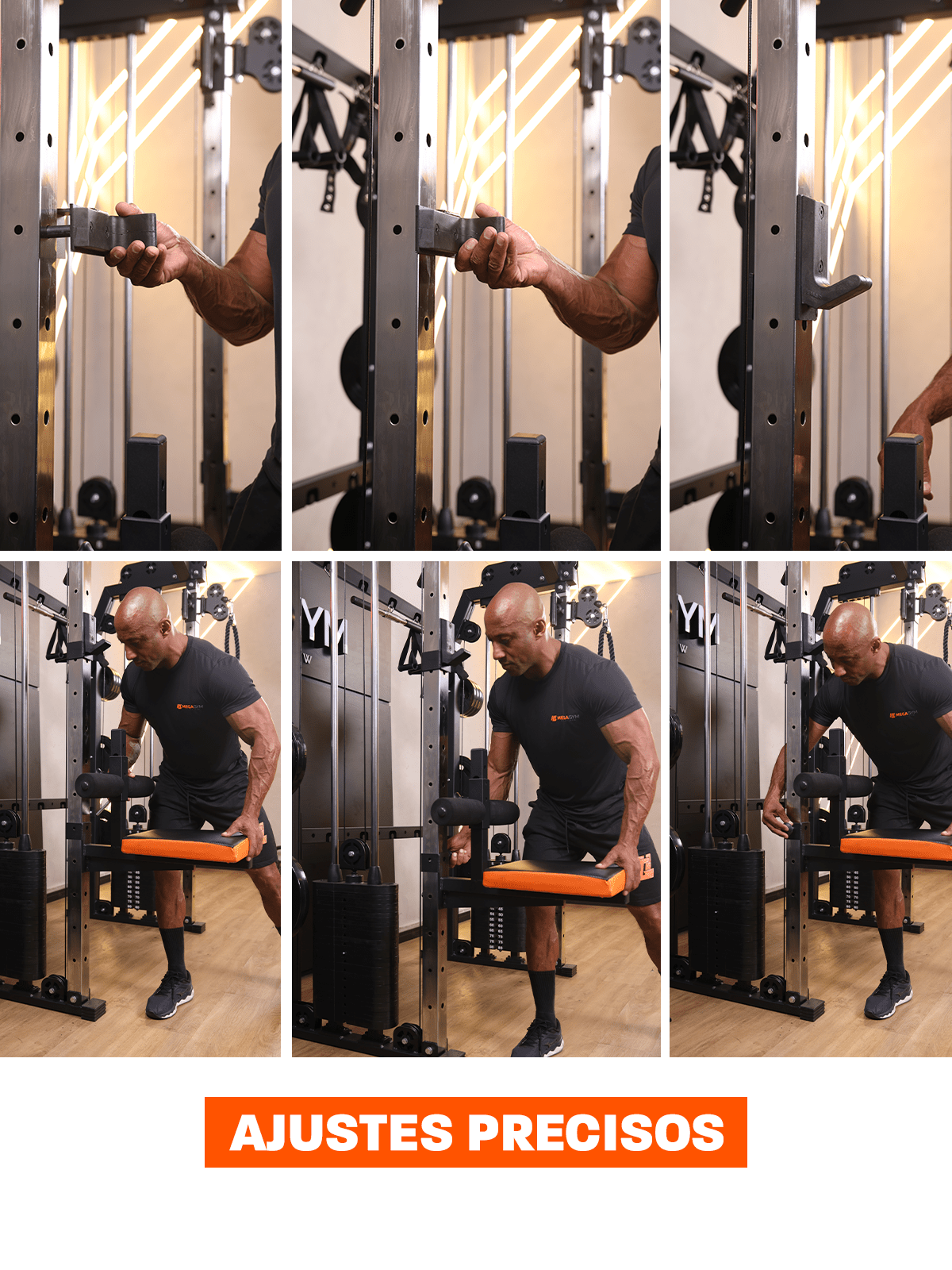 Multi Crossover Smith Com Rack Integrado + Barra Guiada - MegaGym