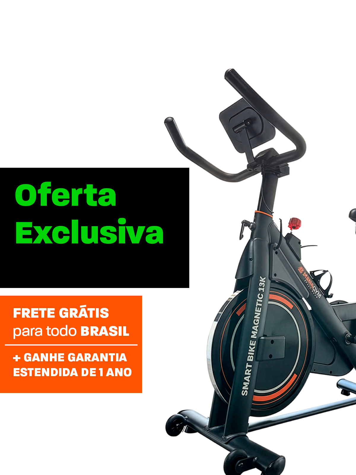 Bicicleta Ergométrica Smart Magnetic 13K | Disco 13KG | Resistência Magnética potente | Banco Ultra Soft