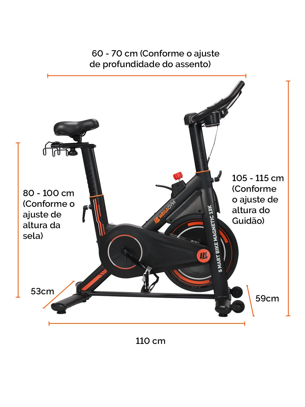 Bicicleta Ergométrica Smart 13K Magnética Bike Sipinning | MEGAGYM