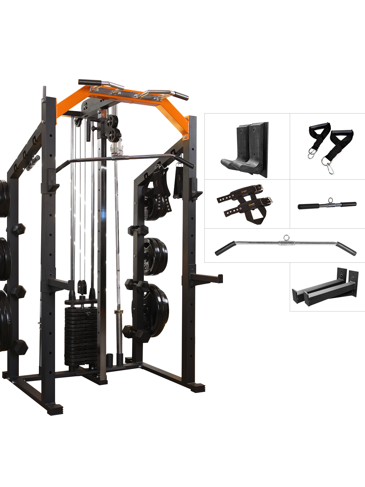 Estação De Musculação Mega Rack Full Com Polia Móvel Flutuante