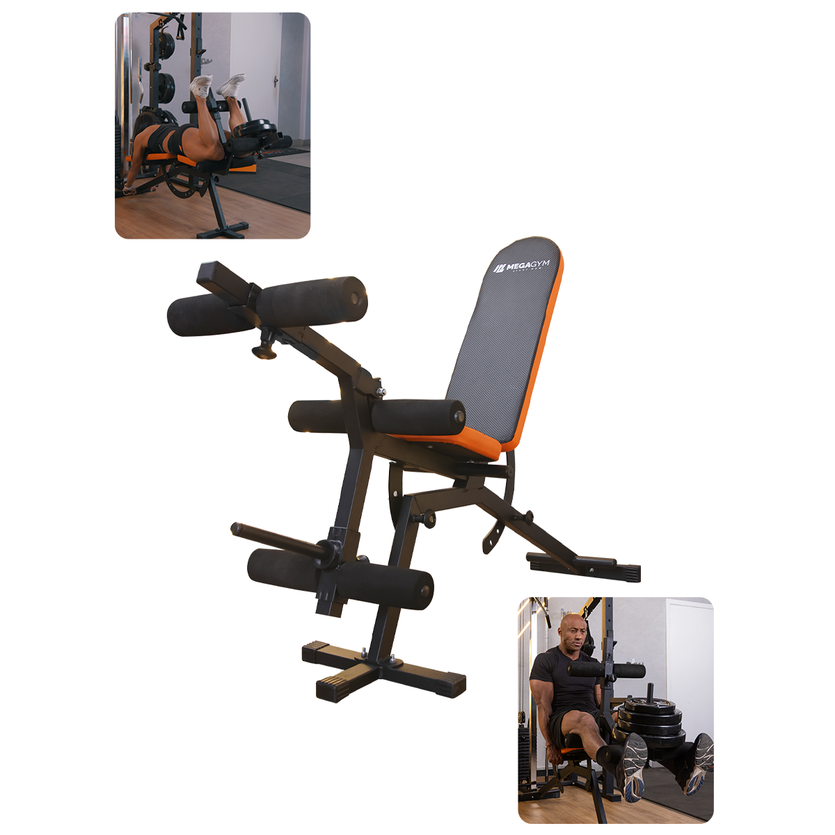 Banco Supino Regulável Com Cadeira Extensora E Mesa Flexora Ajustáveis