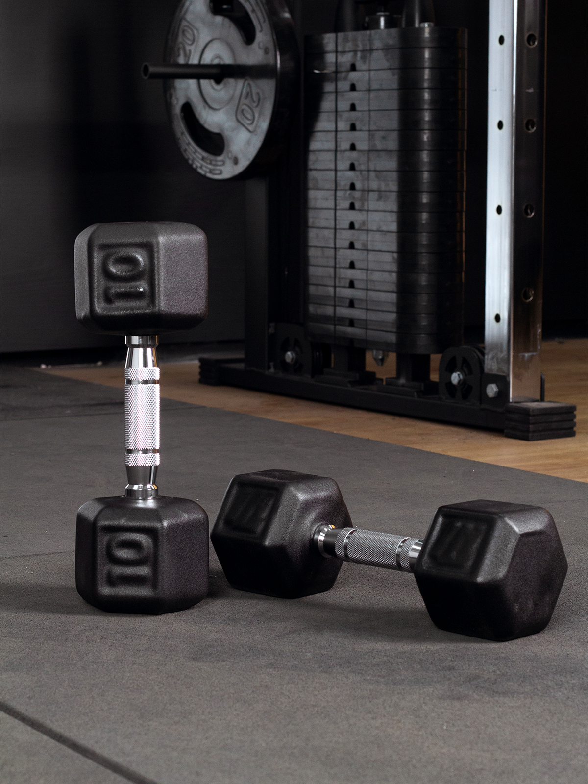 Kit 20 Halteres (10 Pares de 1 a 10 kg) | Dumbbells Texturizados com Pegada Cromada