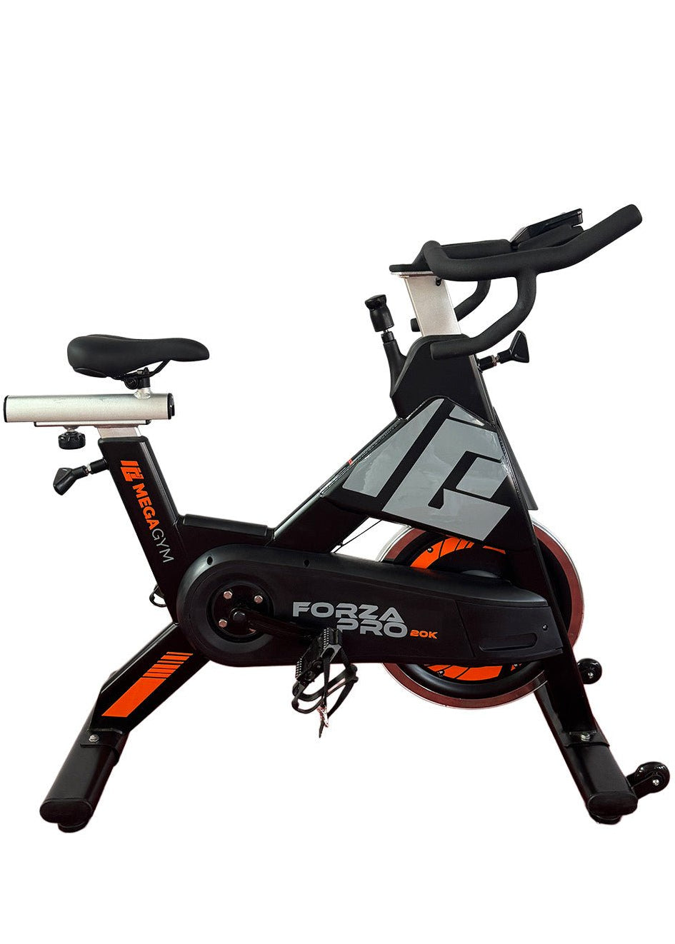 Bike Profissional Magnética Forza Pro 20K | Com Monitor Digital | Resistência Magnética | Disco de Inercia 18Kg | Suporta 170Kg - MegaGym