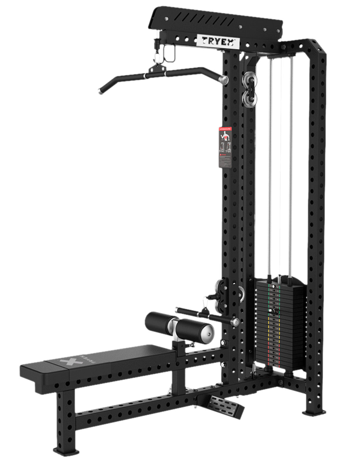 Puxador Alto e Remada Baixa Conjugado | Bateria de Peso 100 kg | Pulley Alto e Baixo - MegaGym