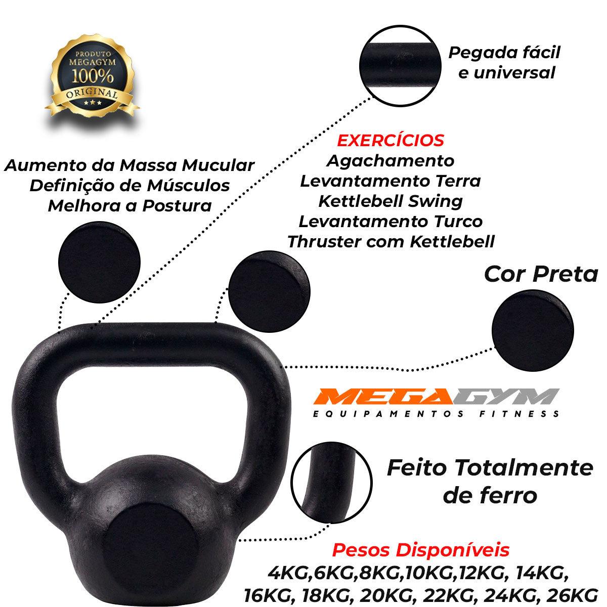 KETTLEBELL 10KG PINTADO-MEGAGYM