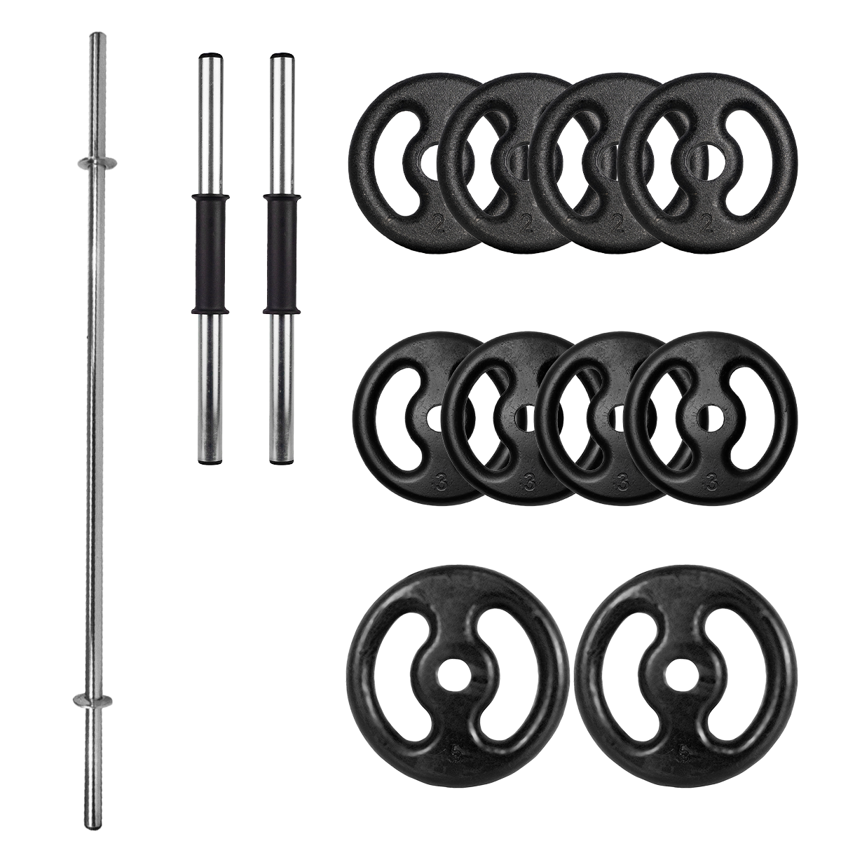 Kit Barra Body Pump 1,20m Com Halteres E Anilhas