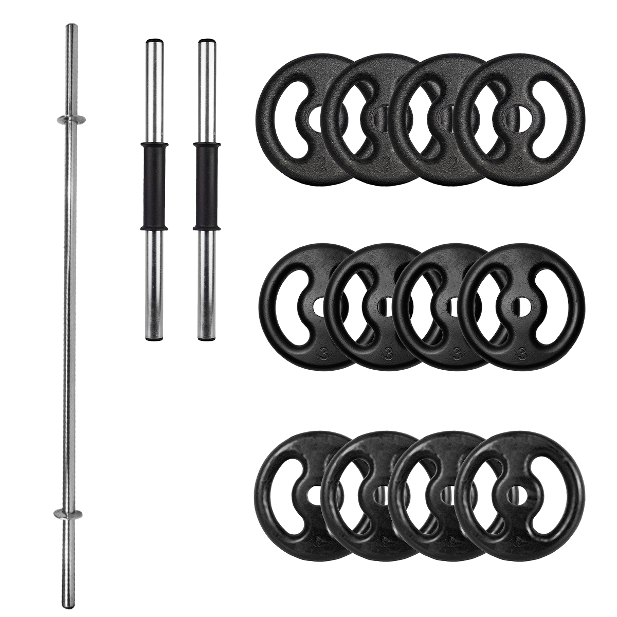 Kit Barra Body Pump 1,20m Com Halteres E Anilhas