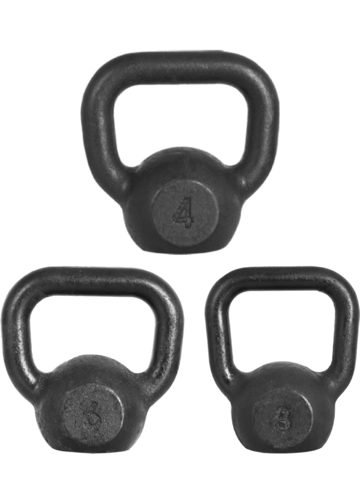 Kit Treino Levantamento Com Kettlebells Pintados 4-8kg