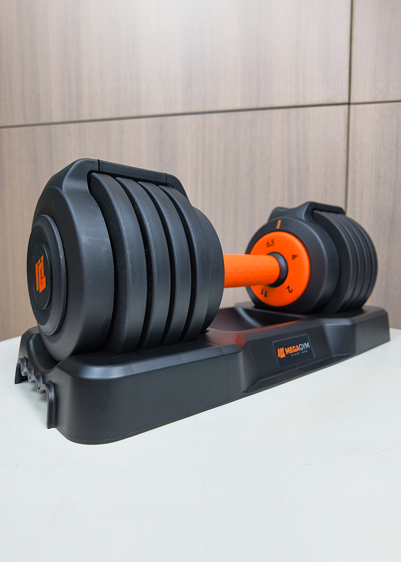 Halter Dumbbell Regulável | 5 Configurações de peso | Base para suporte dos Halteres