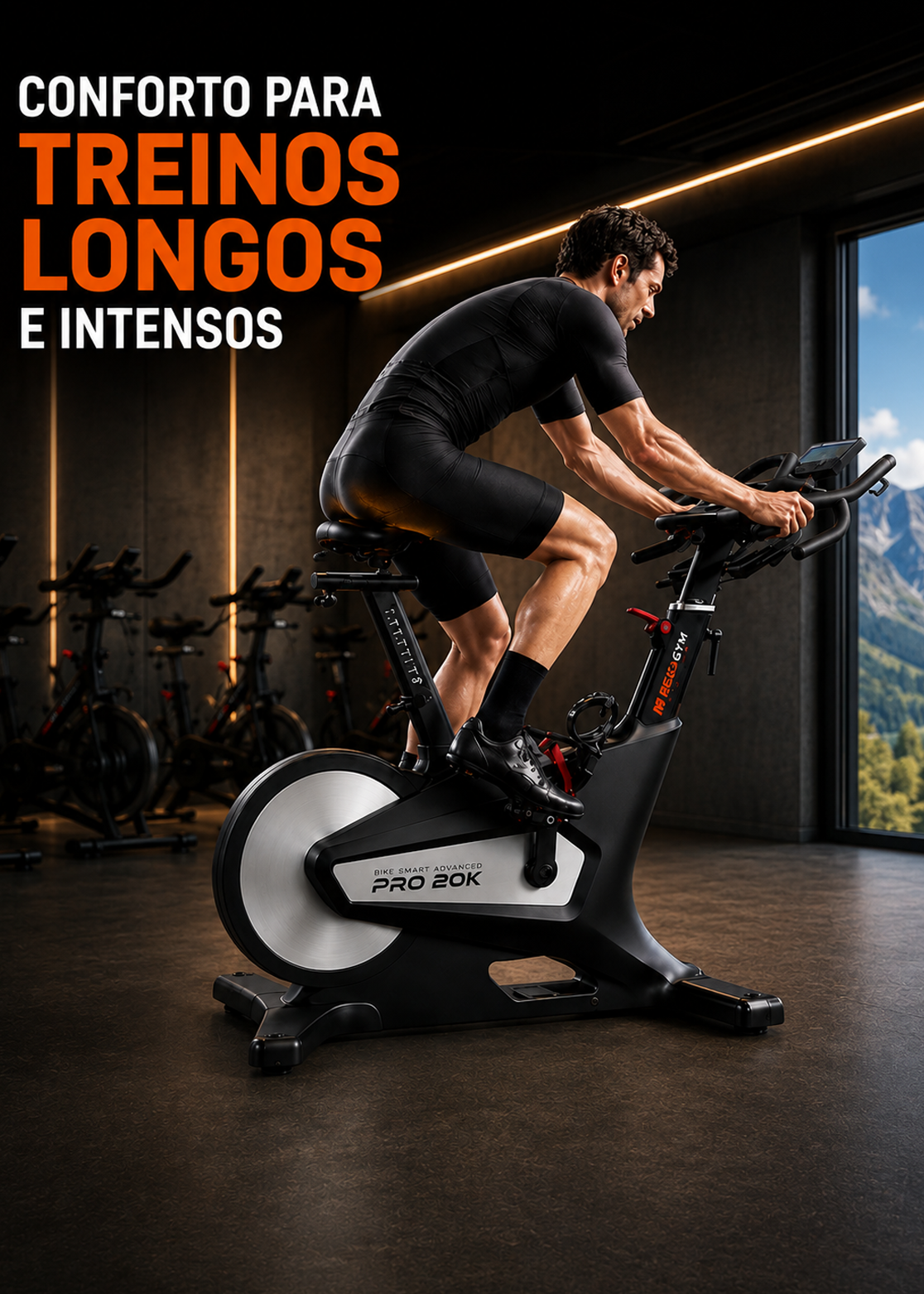 Bike Profissional Smart Advanced Pro 20K | Ajuste Automático De Intensidade | Disco De Inercia 20K | Suporta 150Kg