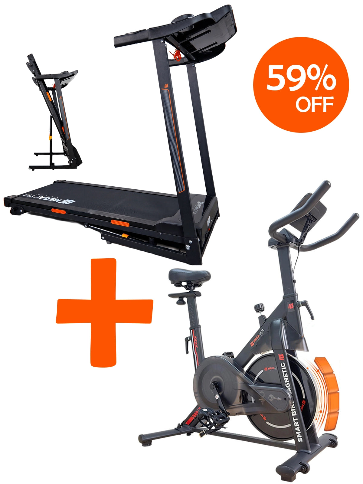 KIT ESTEIRA SMART PACE FULL 110V + BIKE SMART MAGNETIC