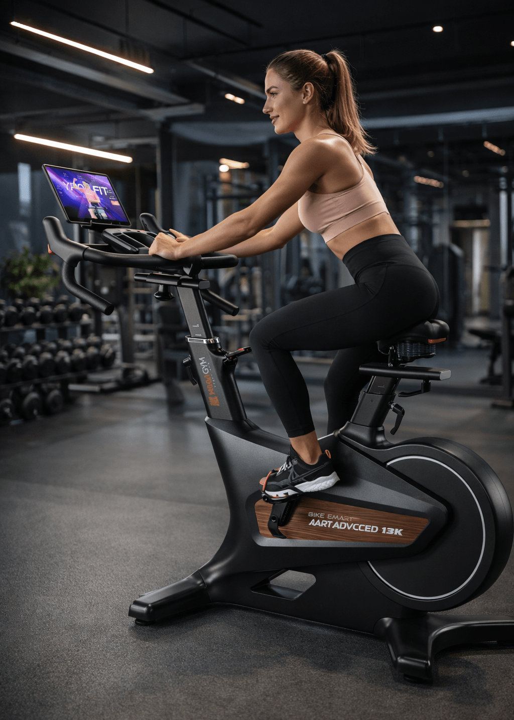 Bike Ergometrica Smart Advanced 13K | Ajuste Automático De Intensidade | Disco De Inercia 13K | Resistência Magnética| Suporta 150 Kg - MegaGym