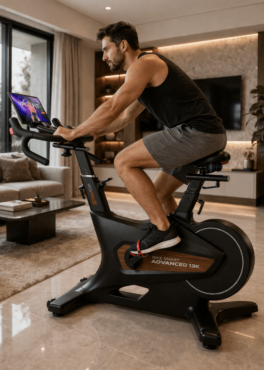 Bike Ergometrica Smart Advanced 13K | Ajuste Automático De Intensidade | Disco De Inercia 13K | Resistência Magnética| Suporta 150 Kg - MegaGym